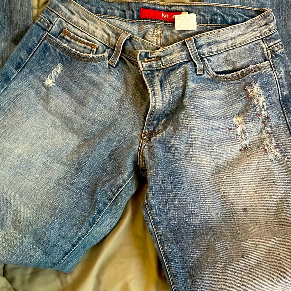 Flare jeans size 9 with rhinestones